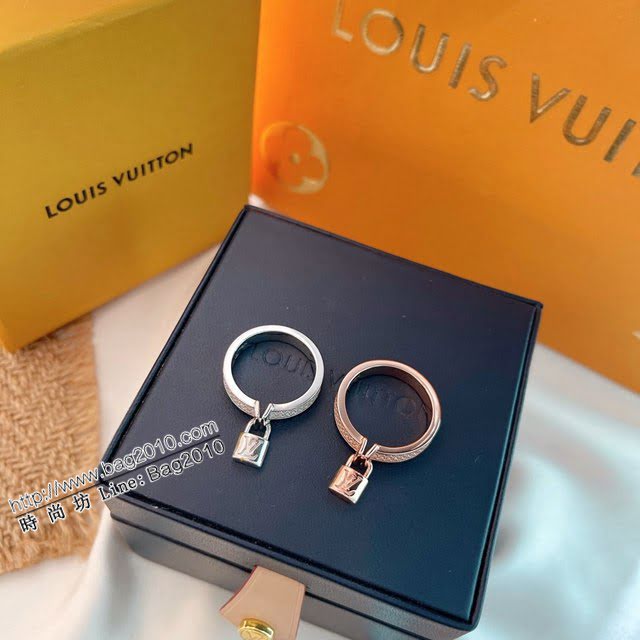 Louis Vuitton純銀飾品 路易威登鎖頭戒指 LV925銀滿鑽戒指  zglv1821